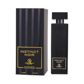 Zwarte parfumfles en doos van Eau de Parfum Instinct Noir voor luxe geurbeleving